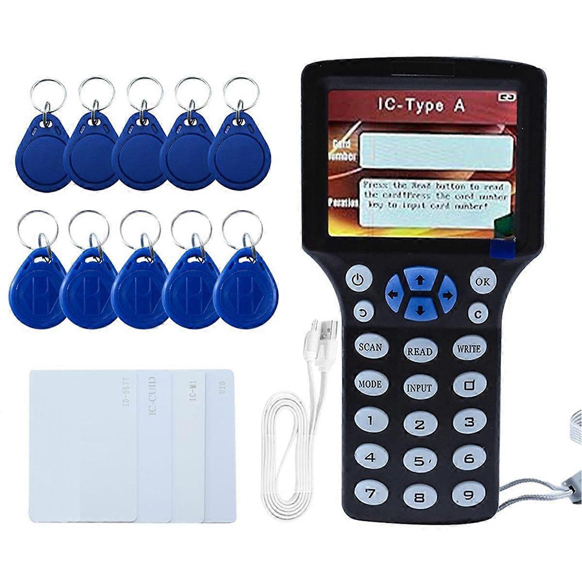 RFID Reader Writer RFID Copier Multi-Frequency RFID Card Reader Smart Card Decoder with Free Softwa