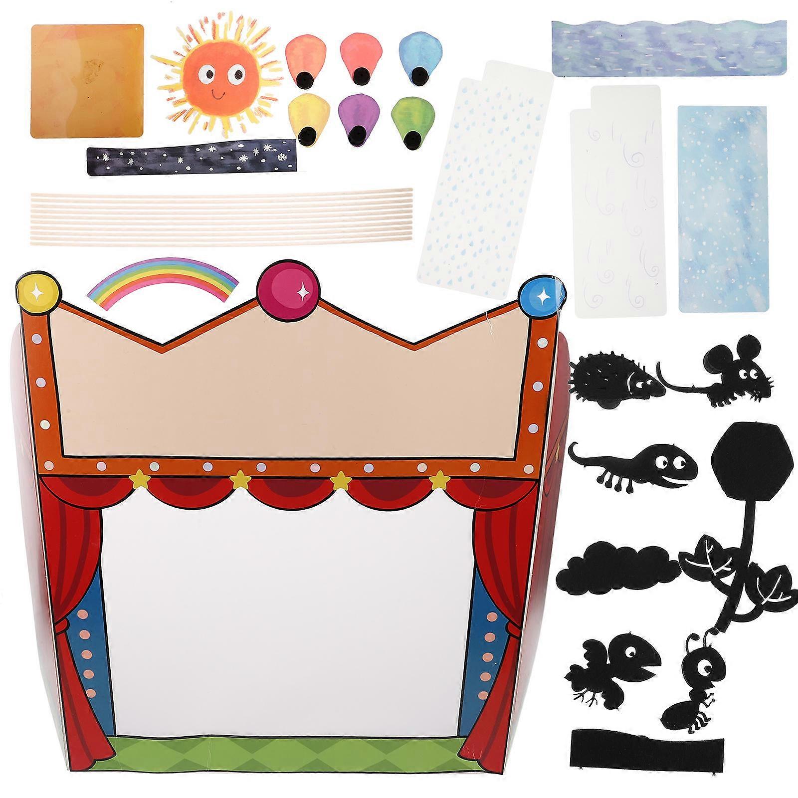 Paper Shadow Puppet Kit DIY Puppet Kit for Game 1Set with Creative Parts