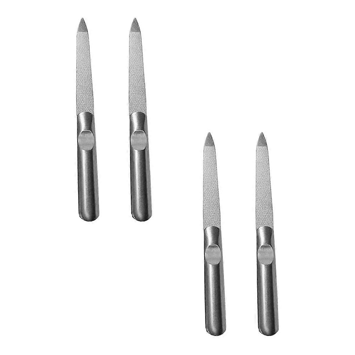 4PCS Stainless Steel Nail File Set Large RustResistant Sharp Durable Manicure Tools for Home and Salon