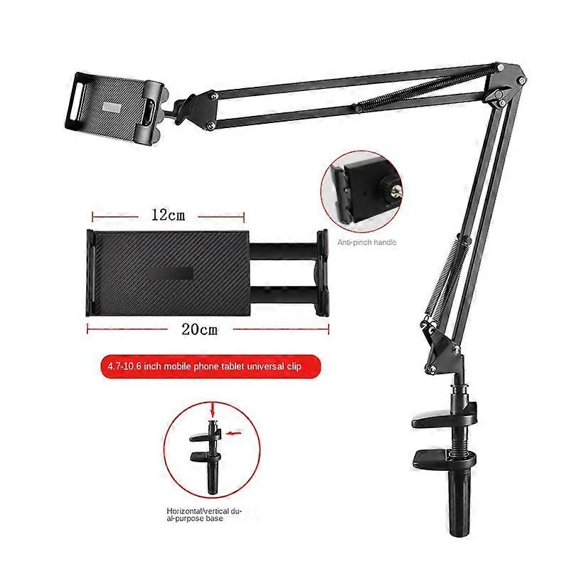 Scratch-Resistant Mobile Holder, Bedside Desktop, Lazy iPad Stand, Extendable Arm Tablet Support, Cross-Border, Live Streaming