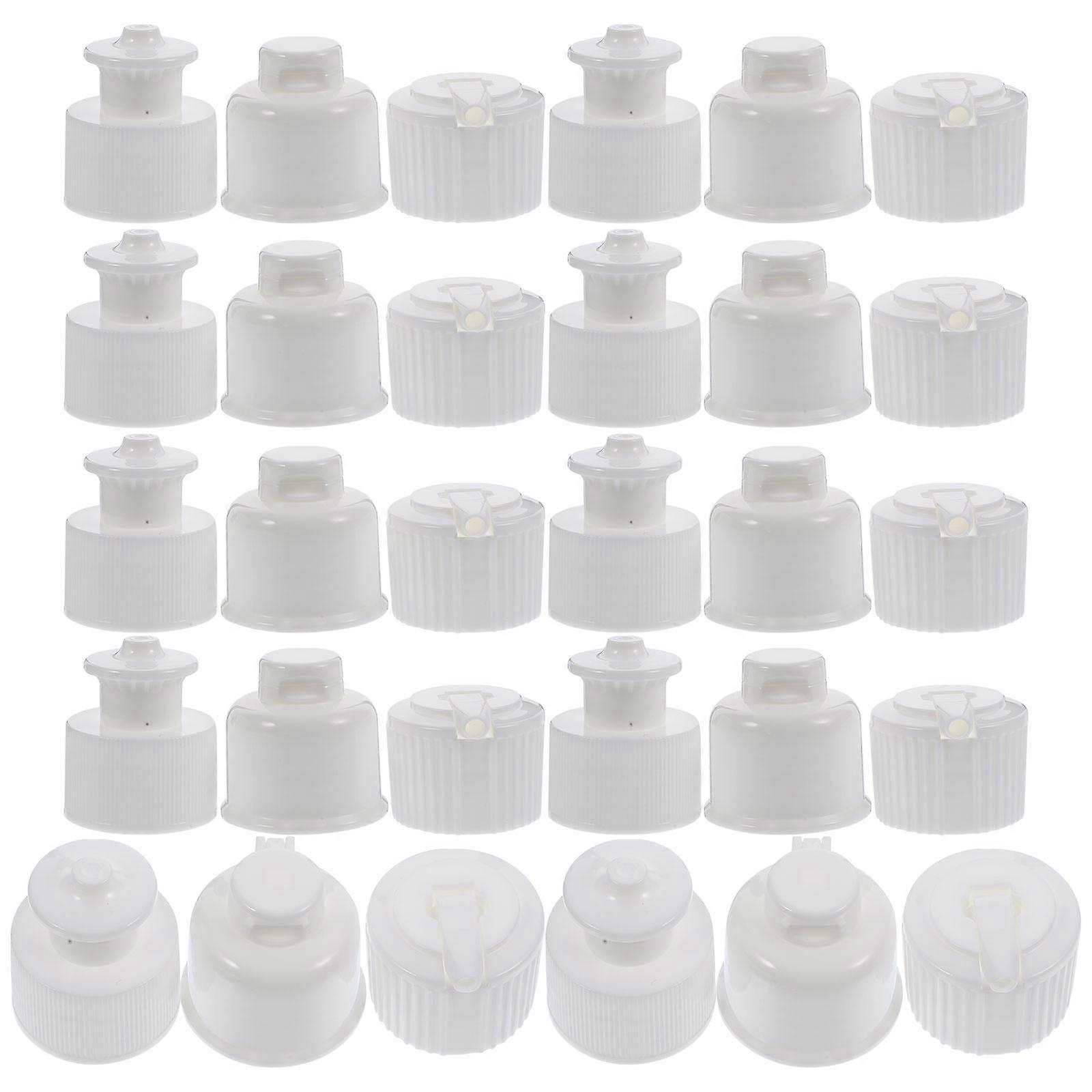 Water Bottle Spouts Plastic Replacement Anti-Leak Bottle Covers 30Pcs Pack