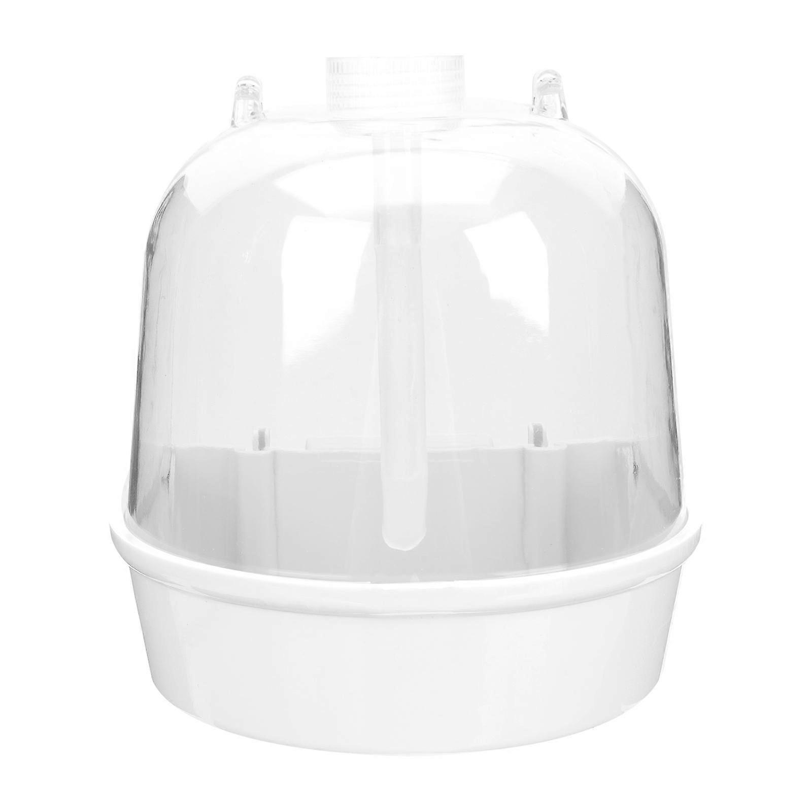 Plastic Parrot Bath Box for Bird Bathing Basin Pet Use 1Set White