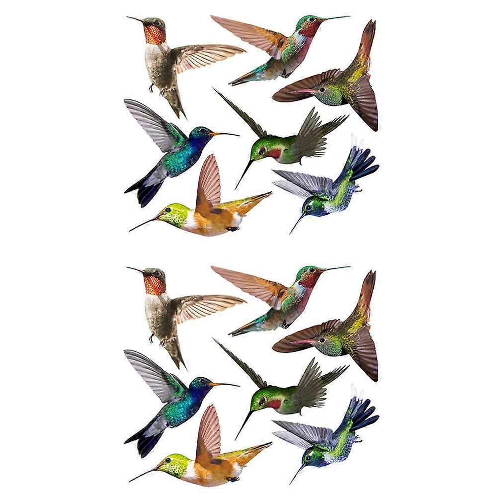 Removable Window Decal Anti-Collision Hummingbird Sticker for 2Sets