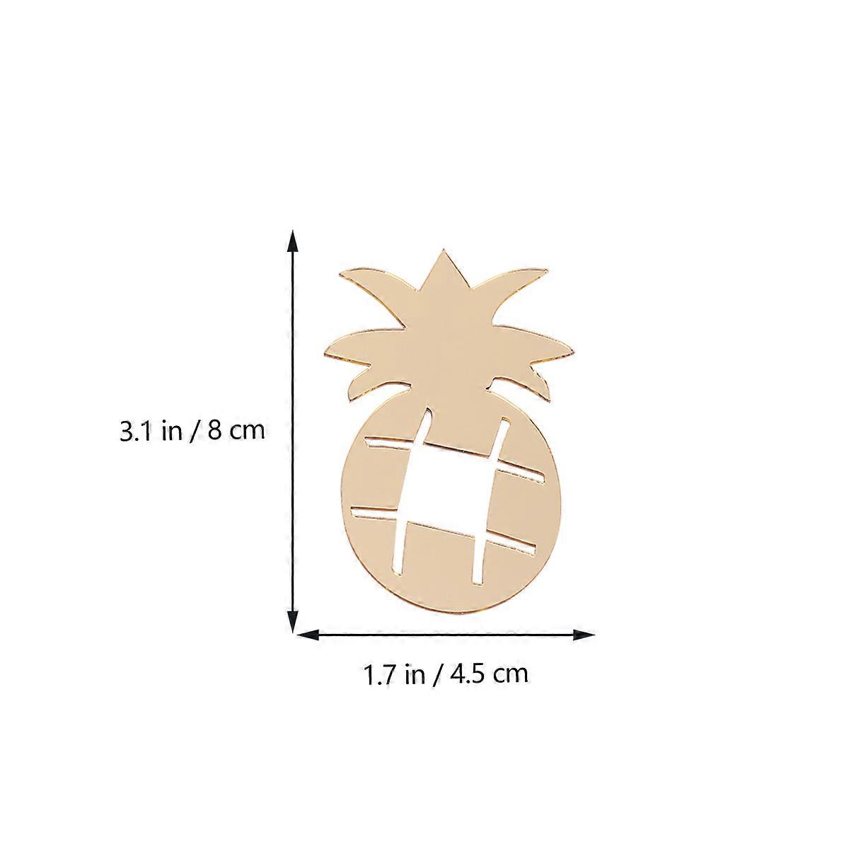 3D Pineapple Wall Sticker Acrylic Material for Home Decor 24Pcs Set