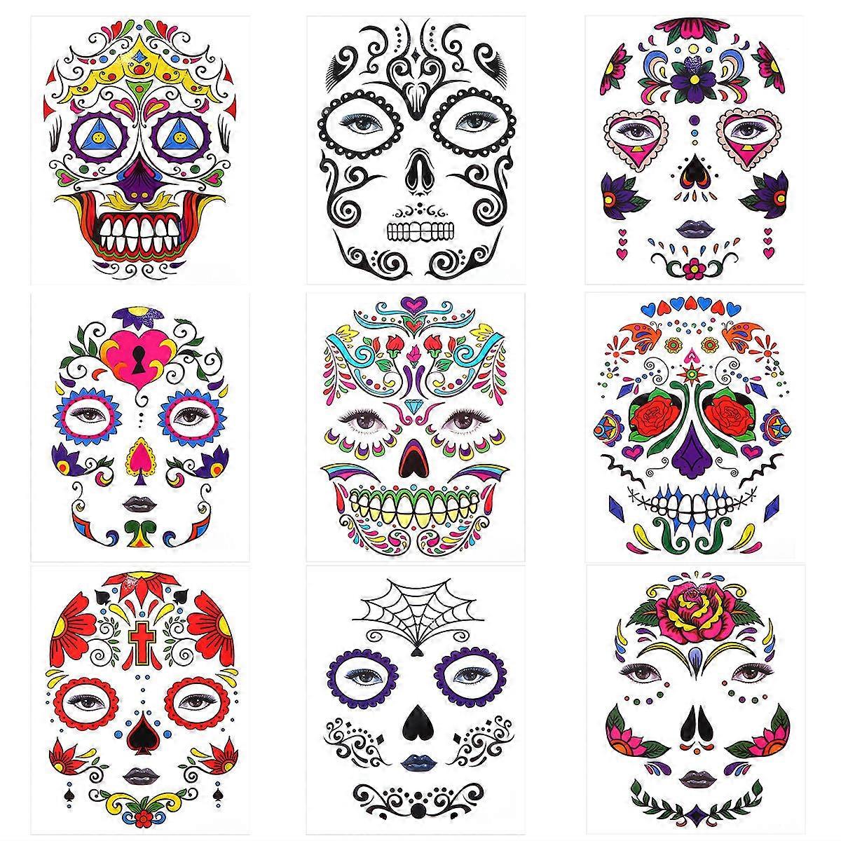 Eye Makeup Stickers Temporary Sticker Multi-colored 20x16cm Waterproof 9Pcs