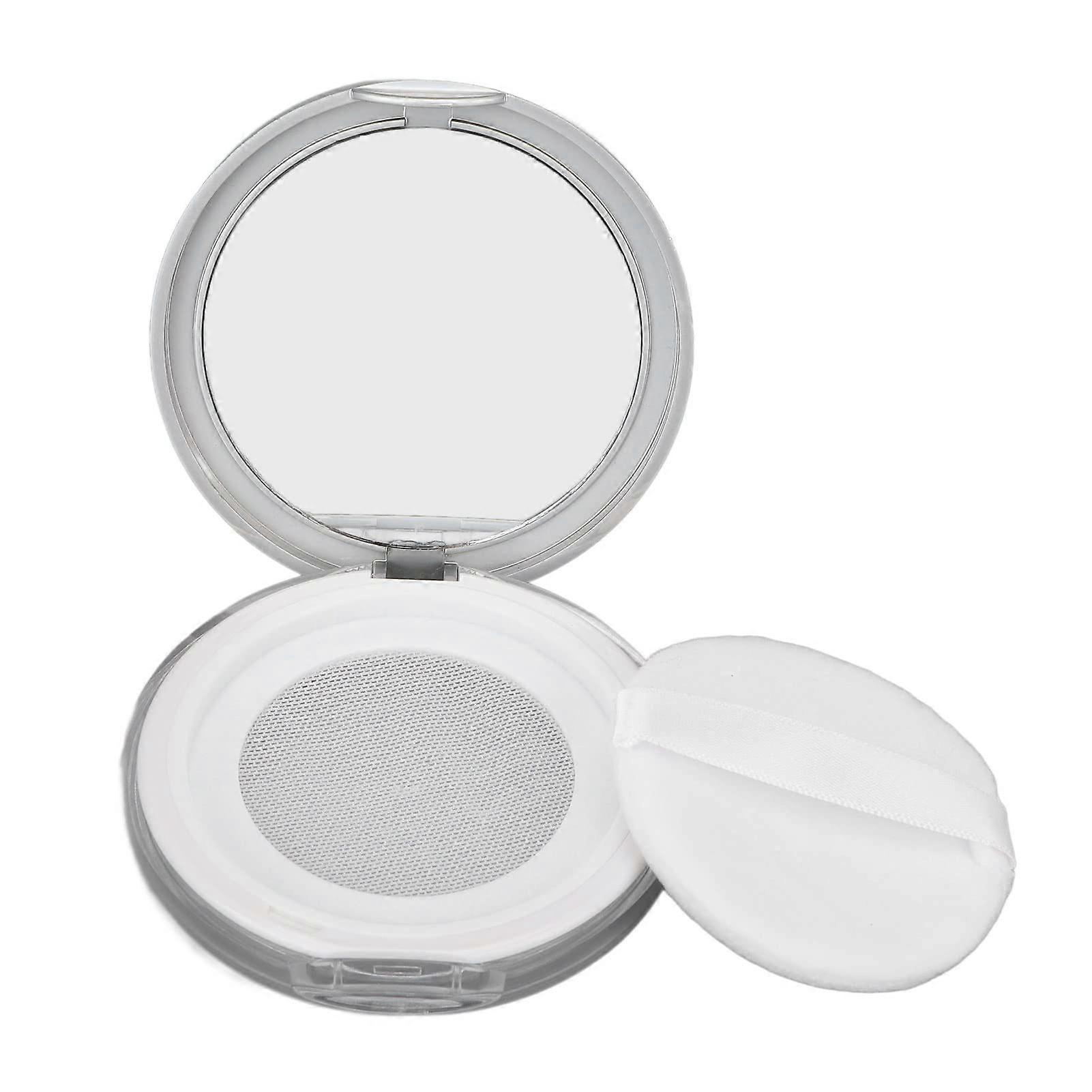 Loose Powder Case with Puff and Mirror, 3g Refillable Container with Spoon for Travel Makeup