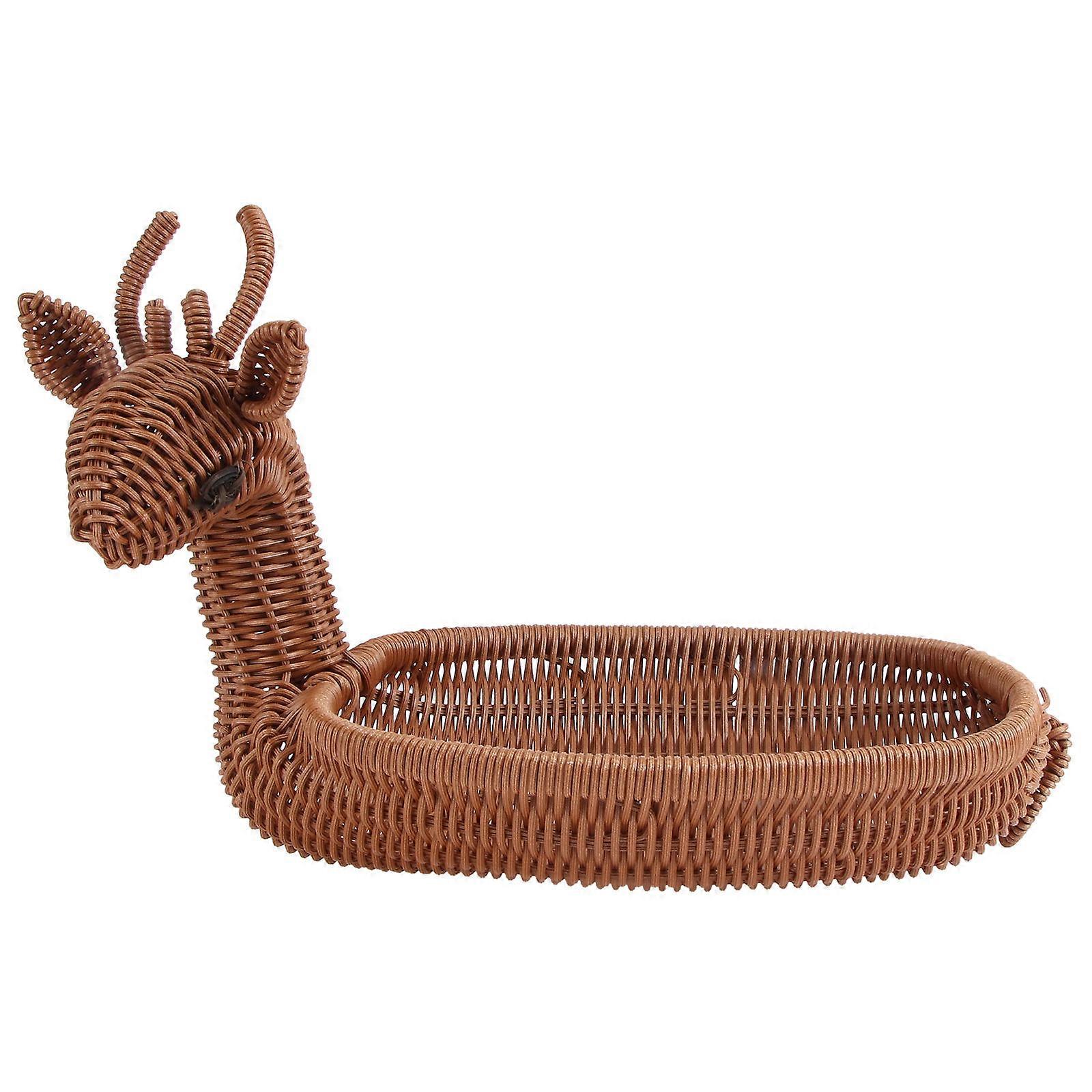 Storage Fruit Holder Creative Storage Basket Brown 1Pcs Included