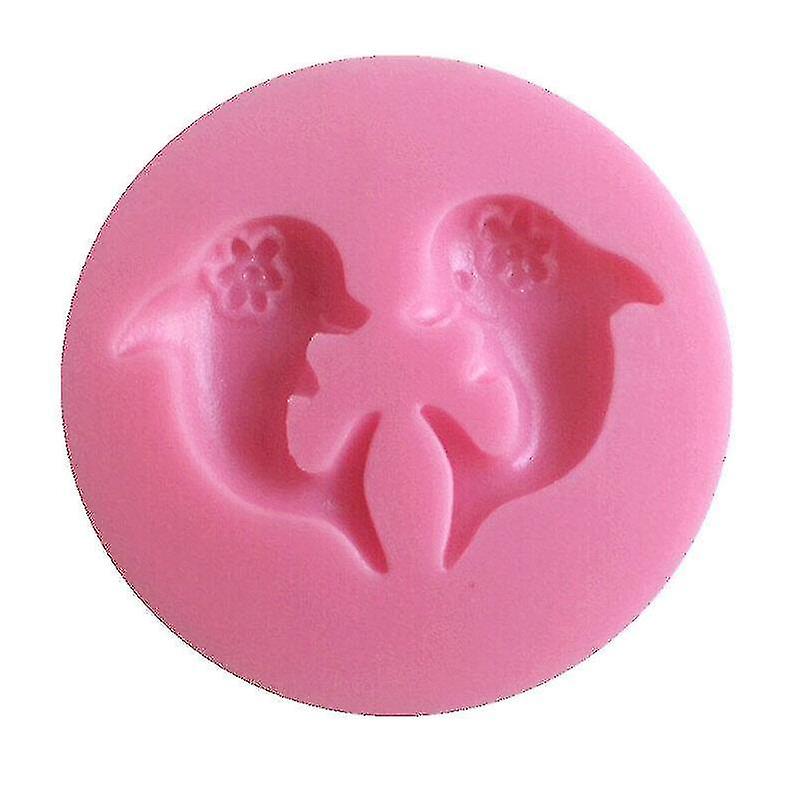 The New 2-hole Cartoon Dolphin Shape Mold - 1pc