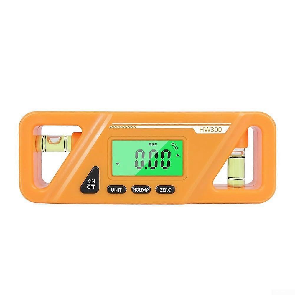 Digital Inclinometer with Magnetic Base and Backlit LCD for Accurate Angle Measurement (Orange)