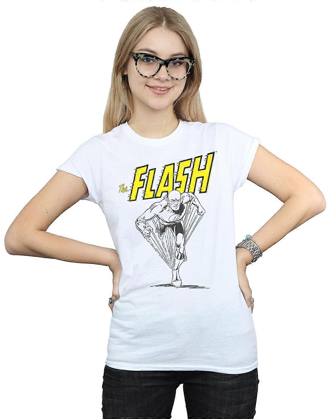 DC Comics Women's The Flash Mono Action Pose T-Shirt