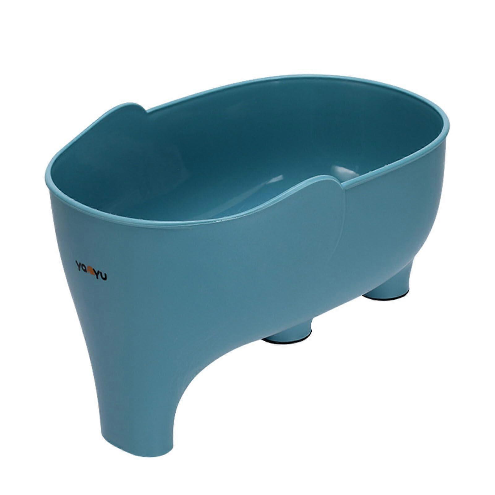 Kitchen Colander with Stable FourLeg Support, Durable Plastic Sink Strainer Basket, Blue