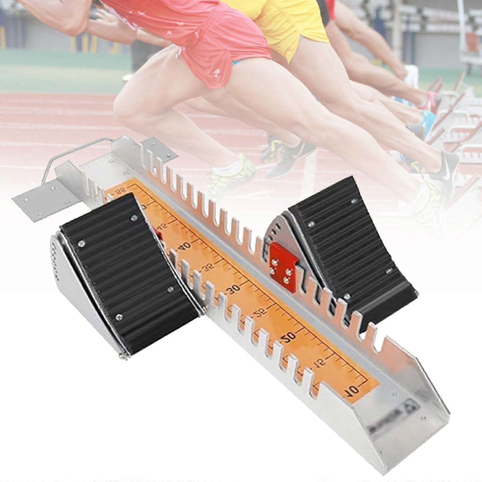 Lightweight Aluminum Track Starting Blocks with Adjustable AntiSlip Pedals for Running Competitions
