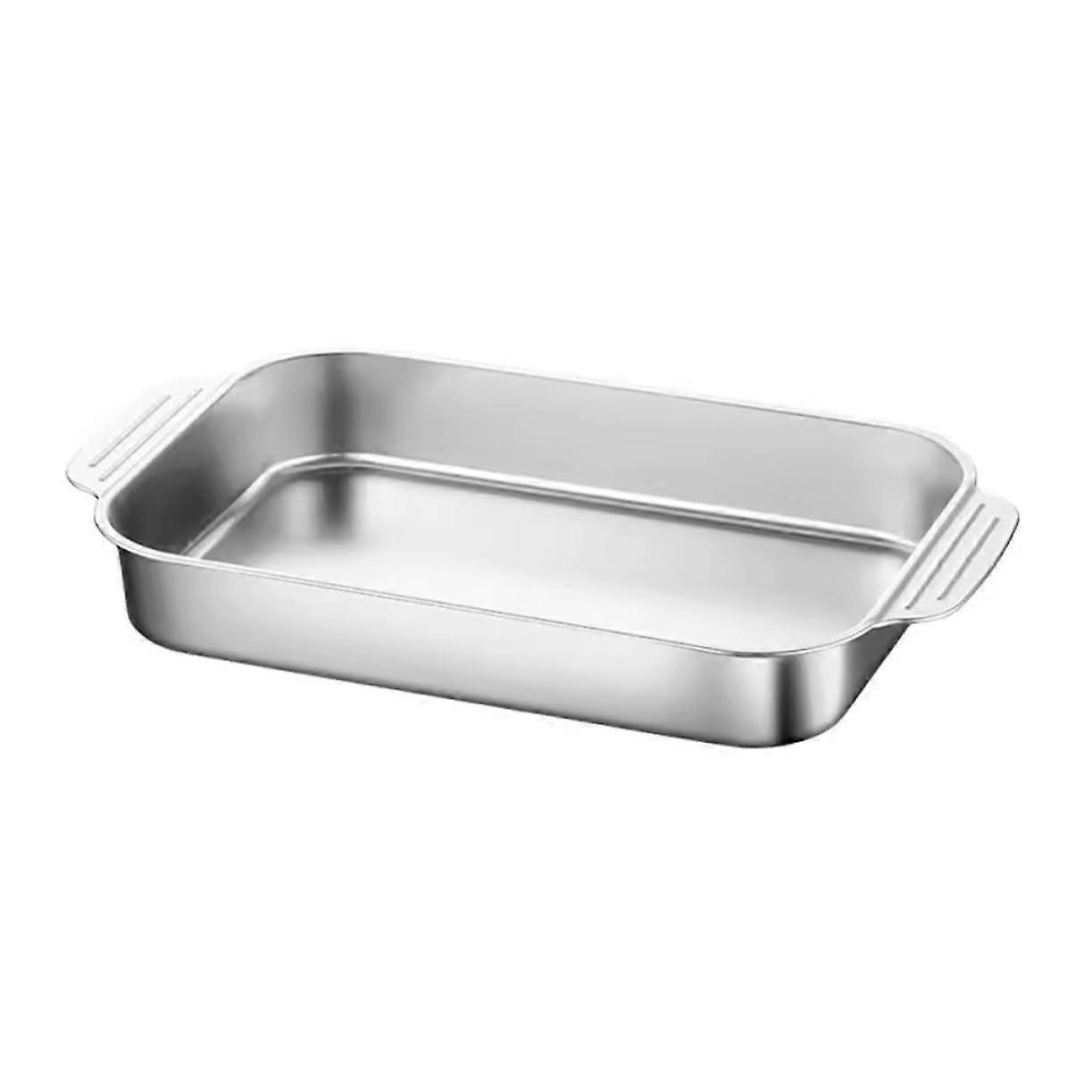 Stainless Steel Baking Pan Rectangular Grill Pan for Oven and BBQ Even Heat Distribution