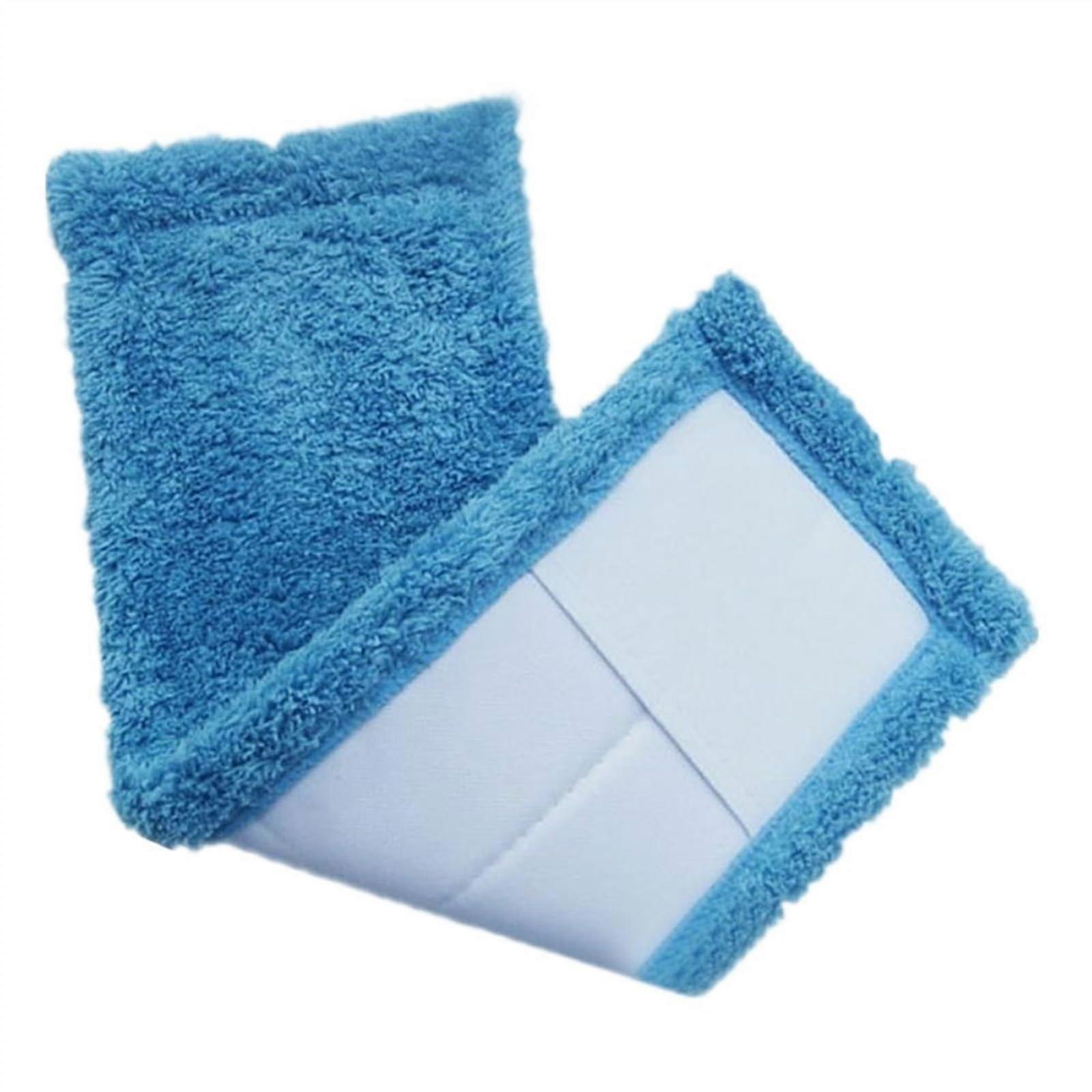 Reusable Flat Mop Cloth Replacement Microfiber Pad for Floor Cleaning Large Coverage Blue