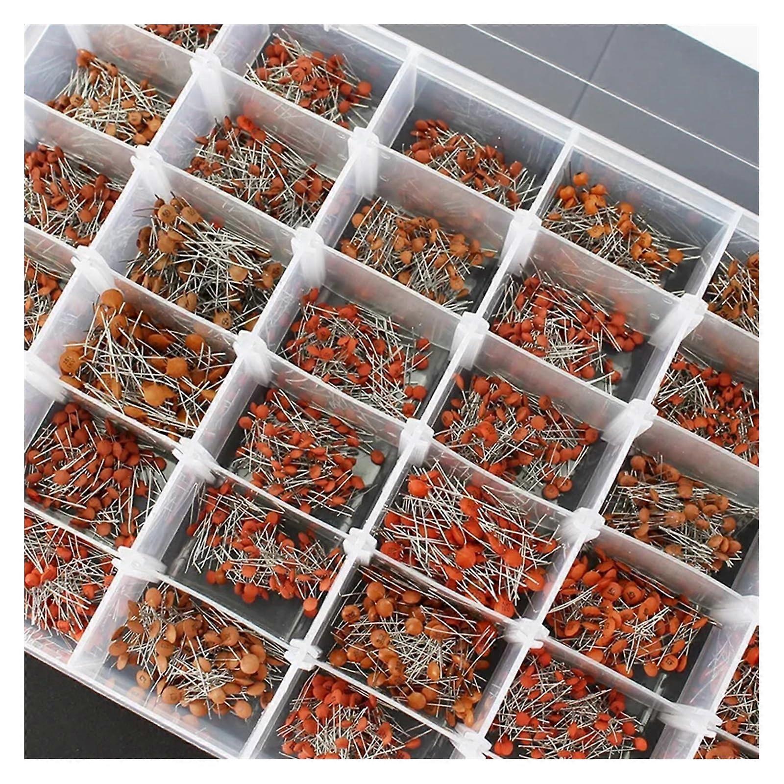 3600 PCS Ceramic Capacitor Assortment Kit 1pF to 100nF with Box for DIY Electronics Projects