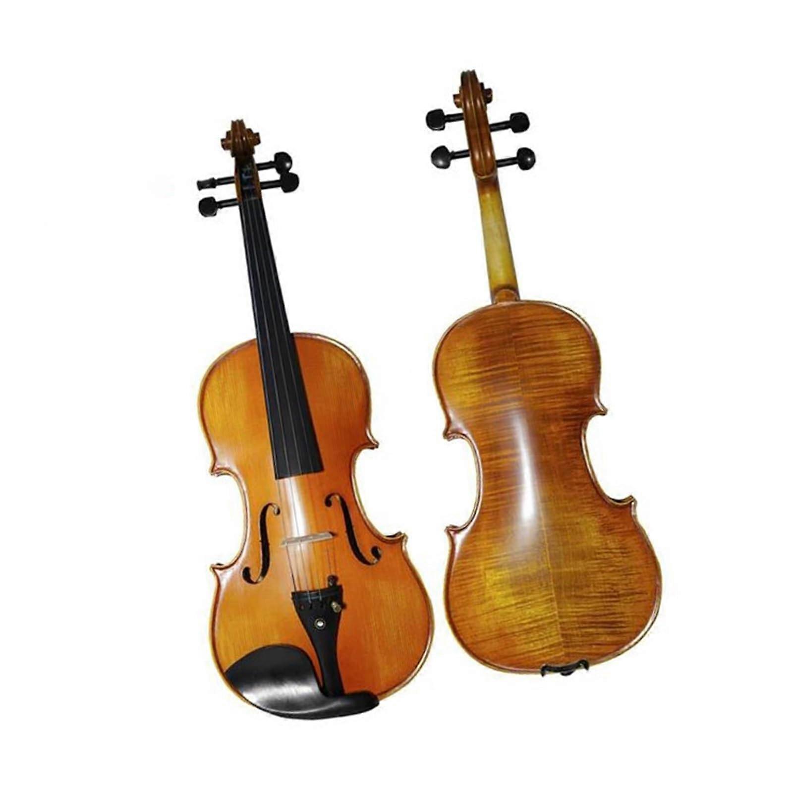 Handmade 4/4 Full Size Maple Violin Set with Case and Bow, Clear Balanced Tone for Students