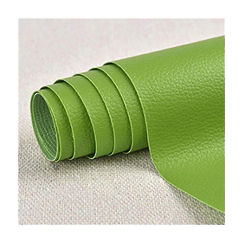 PU Leather  Patch SelfAdhesive Waterproof 25x60cm Light Green for Sofa Bag Shoes
