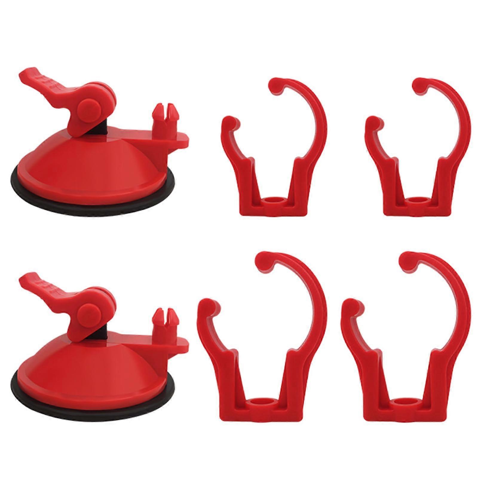 Adjustable Aquarium LED Light Holder with Suction Cups Rotatable Fish Tank Clip Red