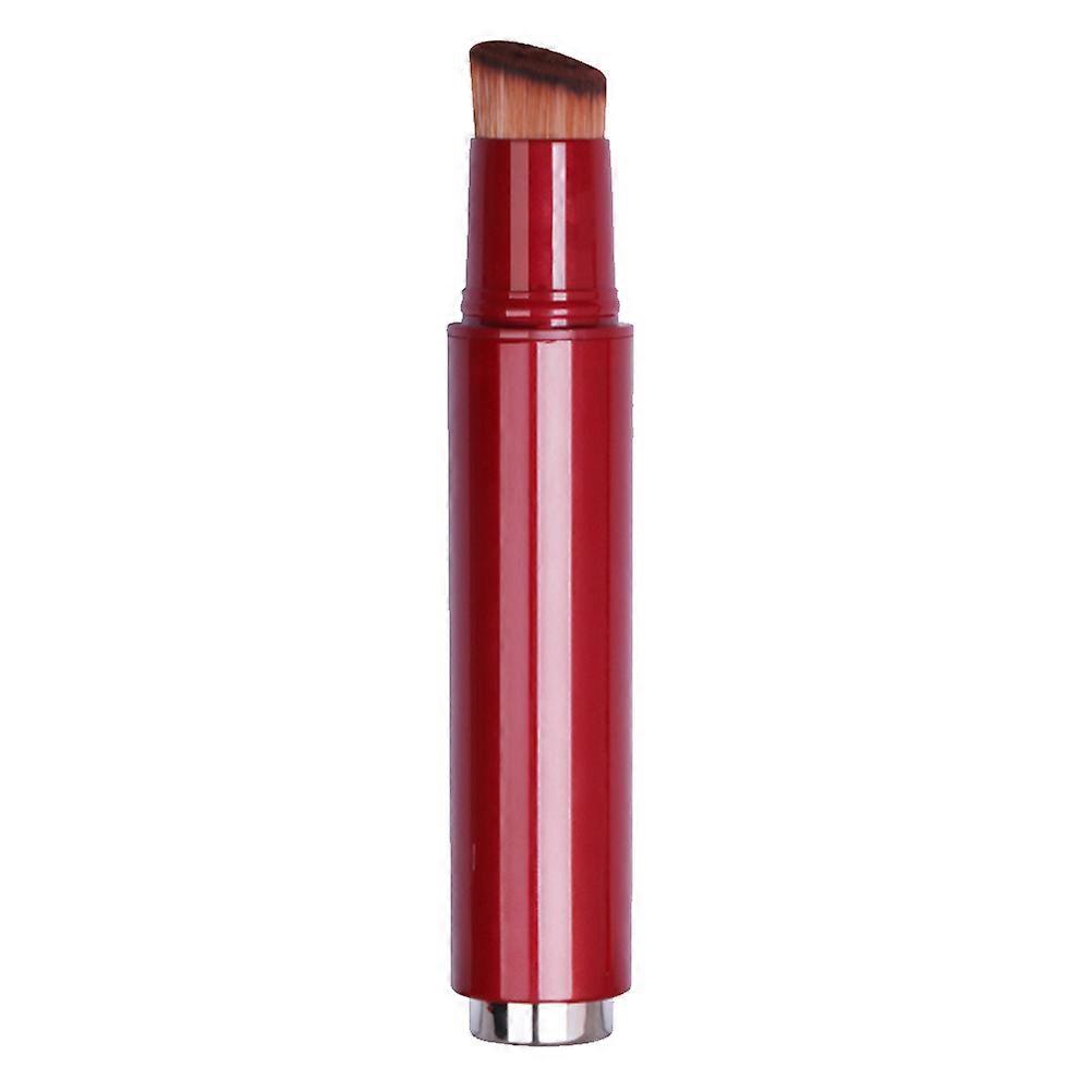 Cosmetic Foundation Brush for Dense Coverage 2Pcs Red Makeup Tools