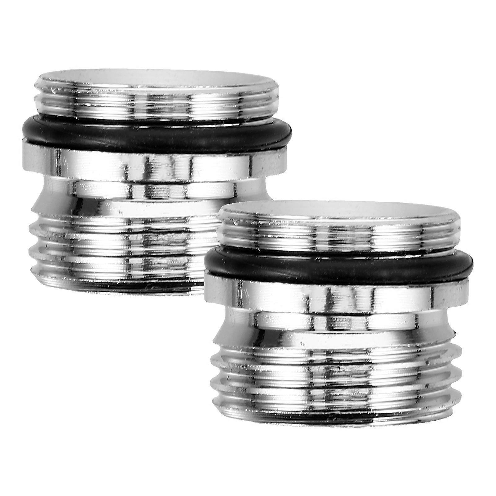 Hose Conversion Adapters Kit Faucet Adapter Water Flow Control For Kitchen Sink Silver 2Pcs