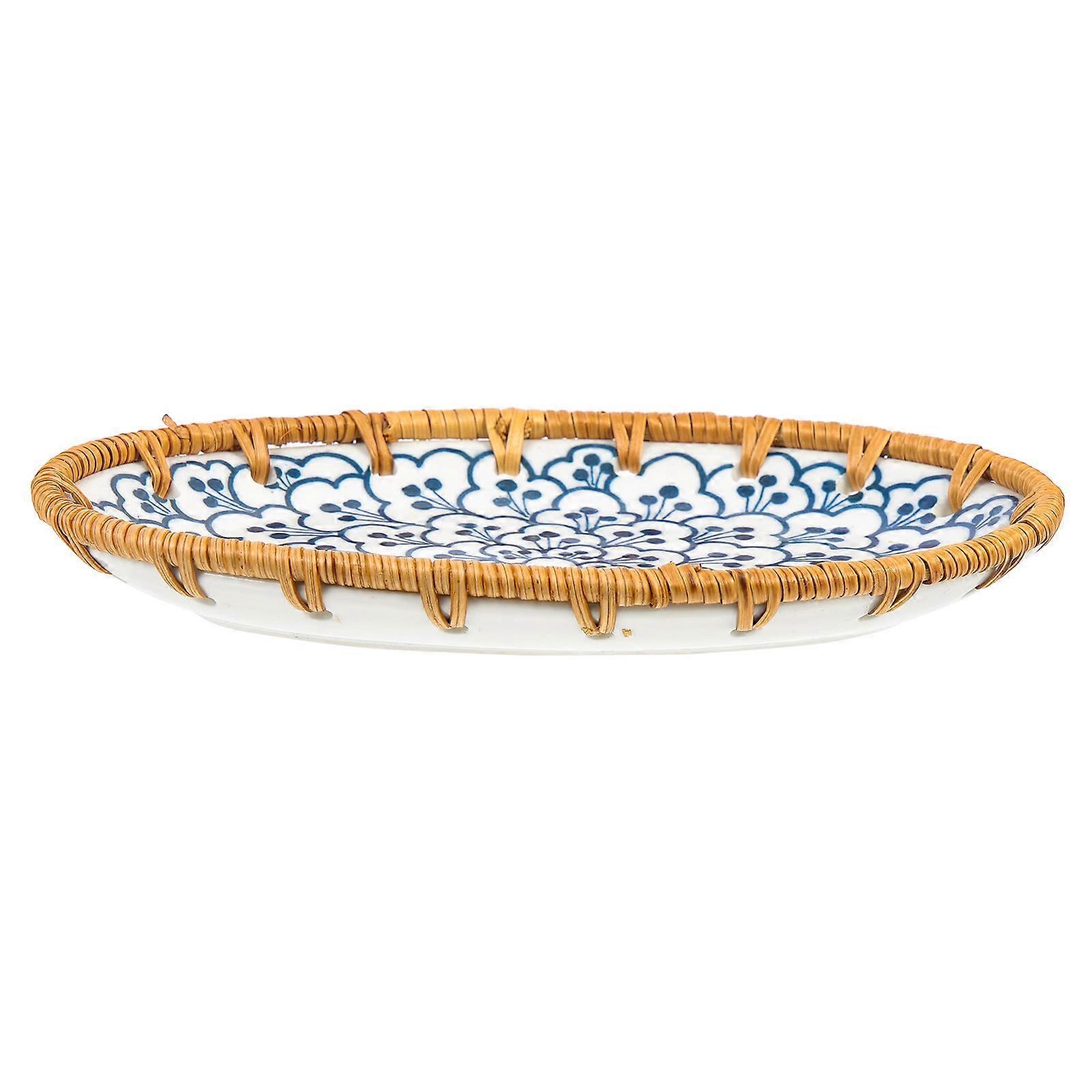 Fruit Basket Ceramic Plate Designed for Storage Use Multi Color