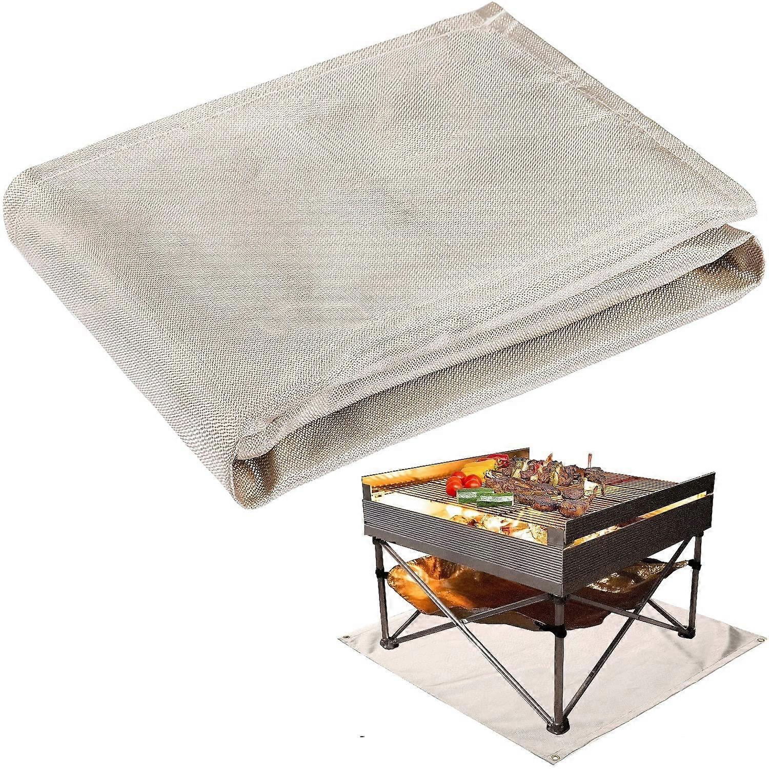 39' Fire Pit Mat Fireproof Heat Resistant Deck and Patio Protector for Grill BBQ and Camping