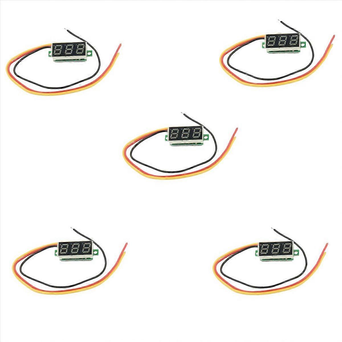 Digital Voltmeter DC 0-100V LED Panel 3-Digital With 3 Wires Red