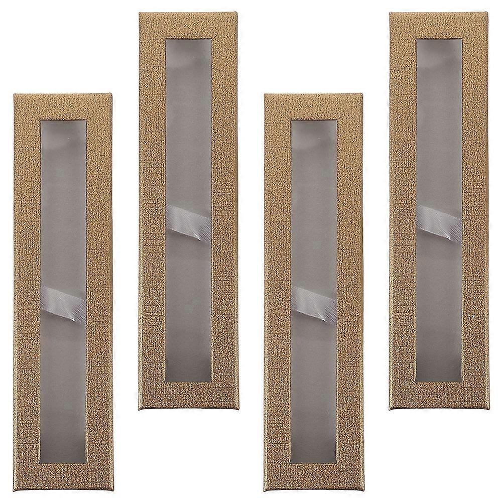 Coffee Paper Pen Gift Box for Storage Use 12Pcs with Transparent Window