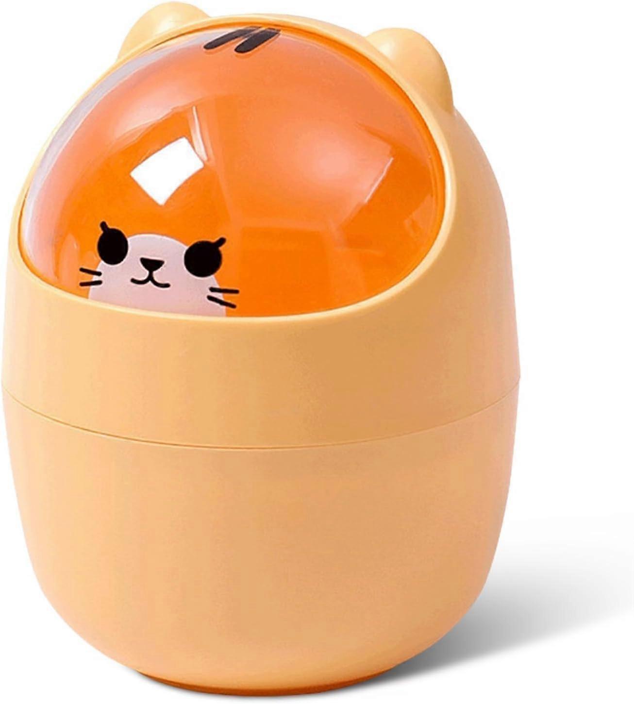Cute mini cat-shaped desktop storage basket