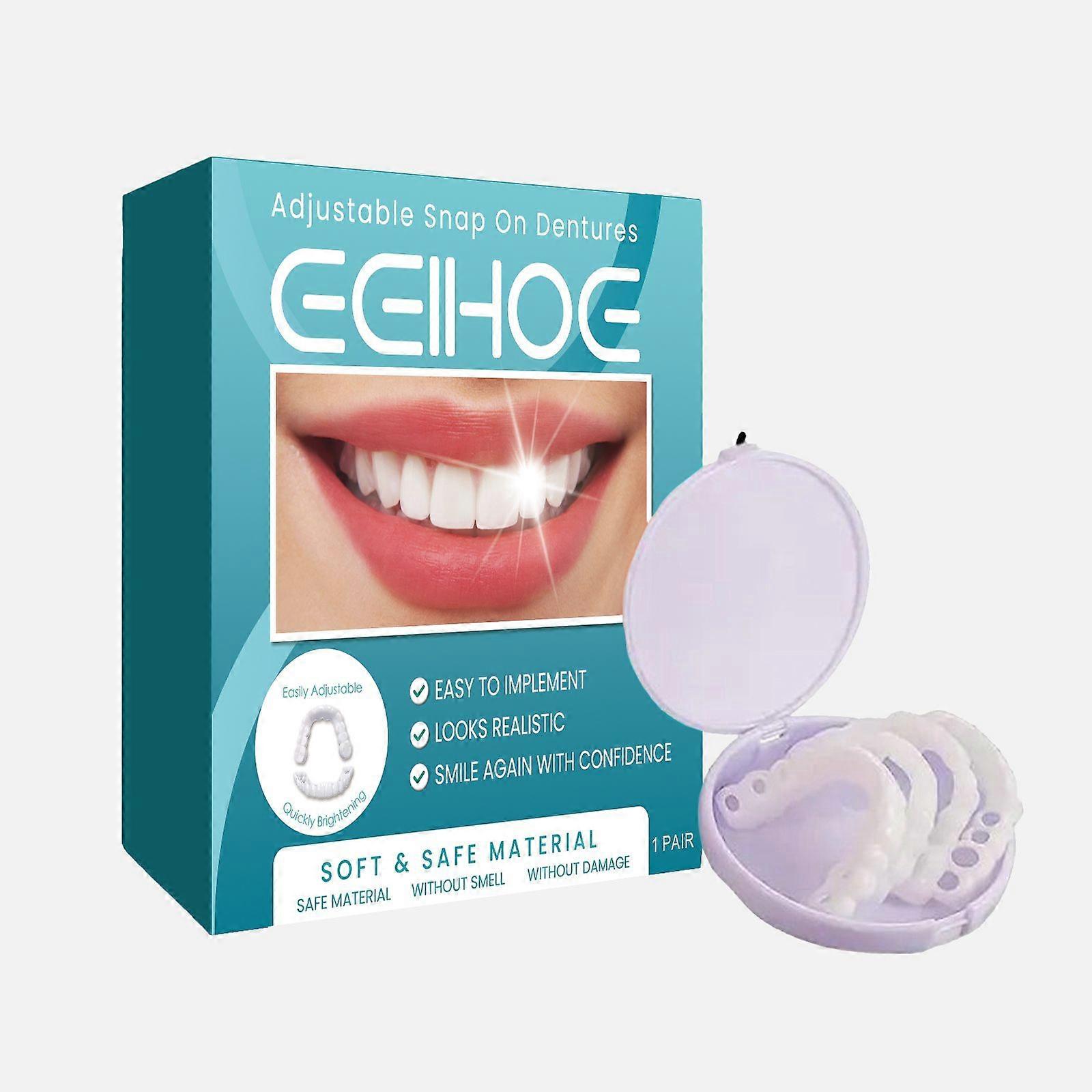 Eelhoe Adjustable Snap-On Denture Temporary Filling Dental Suture Alignment Orthodontic Denture Kit