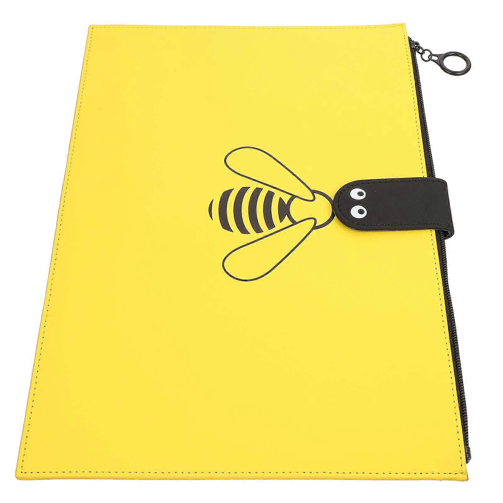 Yellow File Storage Bag for Office Document Management