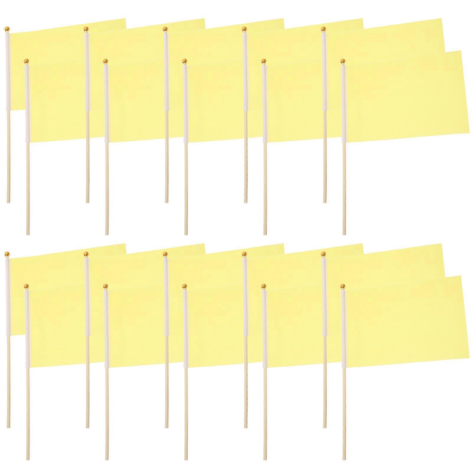 Handheld Colored Flags Small Solid Flags for Party 25Pcs Decoration