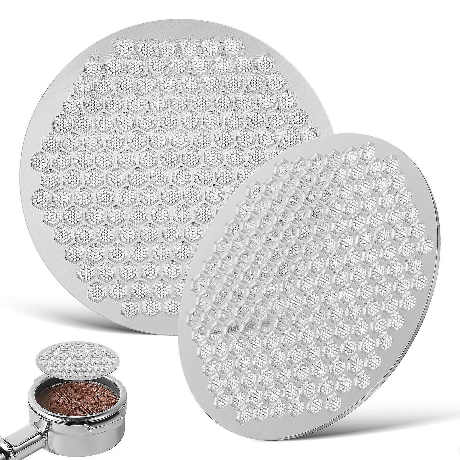 Coffee Filter Screen Puck Screen for Espresso Brewing 2Pcs Silver Metal