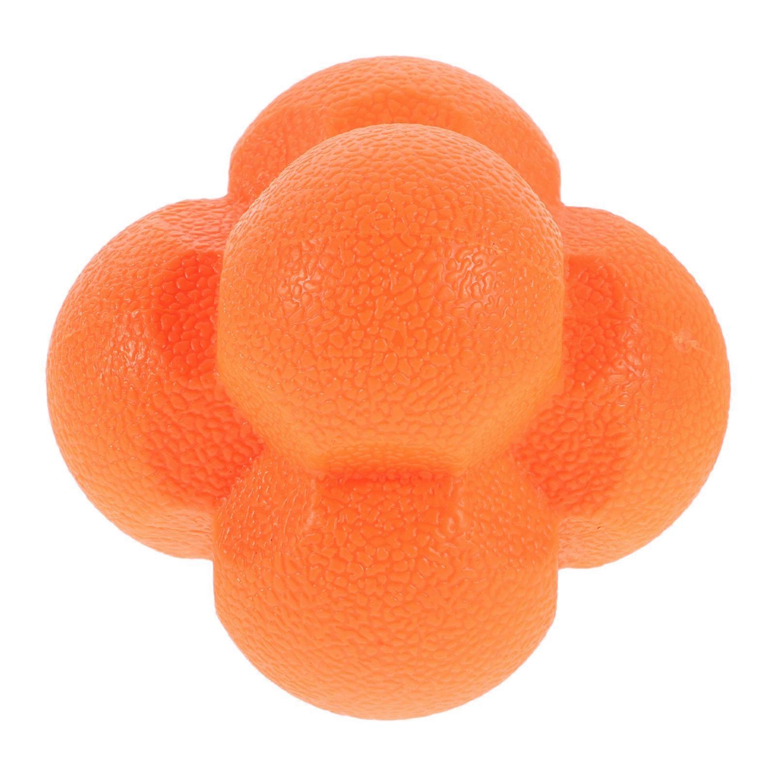 Reaction Training Hexagonal Ball for Hand Eye Coordination Orange Tpr