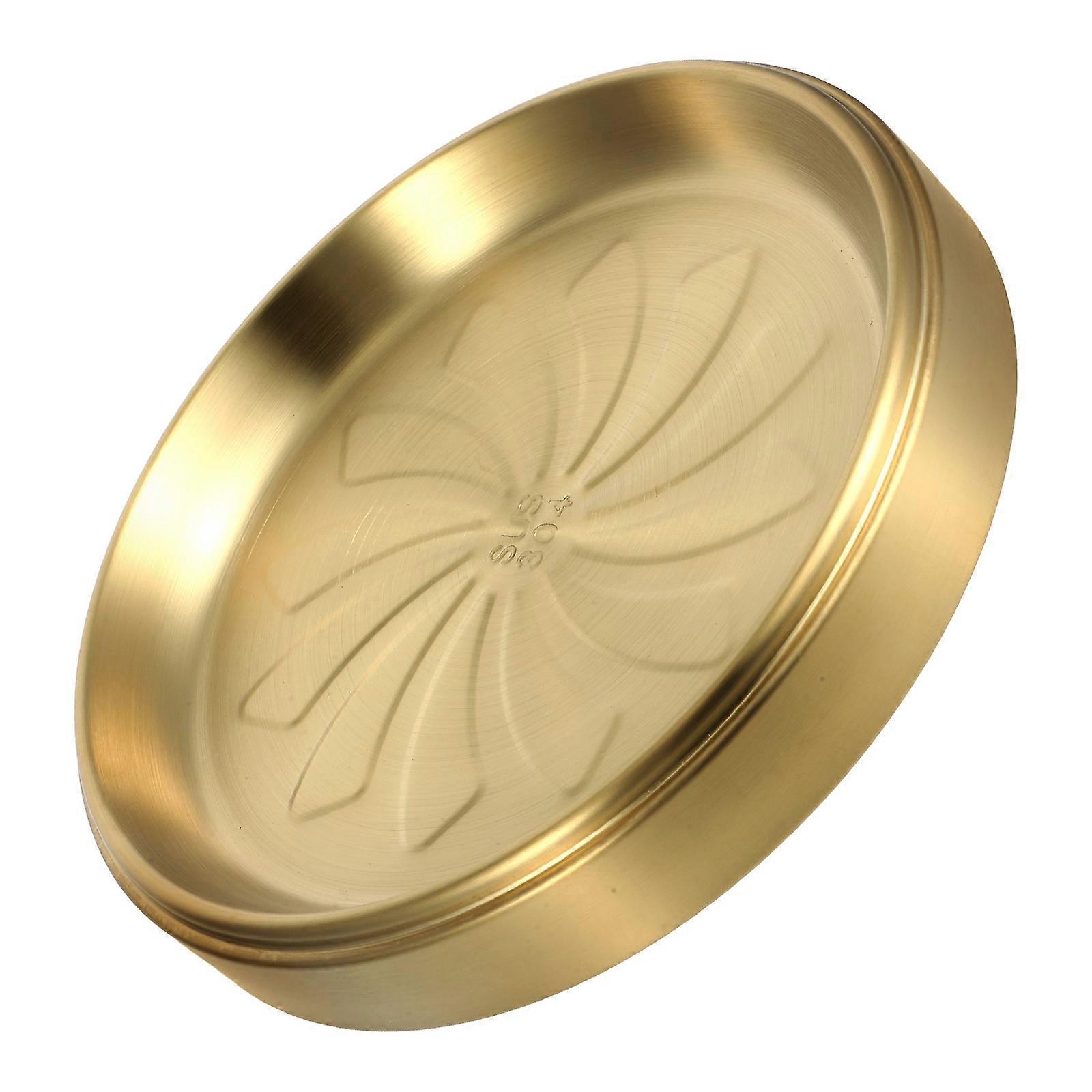 Stainless Steel Round Serving Tray for Food Storage Stackable Prep Plate