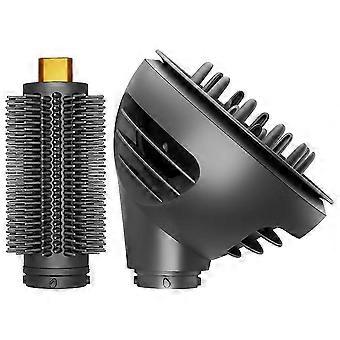 Round Volumizing Brush Attachment and Wave Curl Diffuser for HS01 HS05 HS08 Curling Iron Attachment LBL