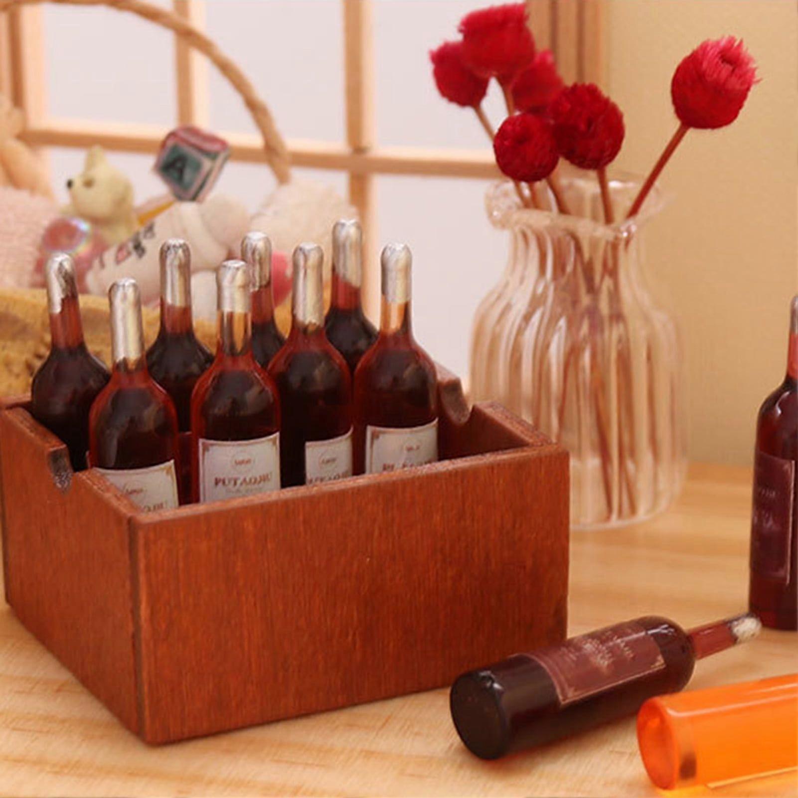 1 Set Mini Wine Bottles - Compact Resin Mini Models for Micro Landscape