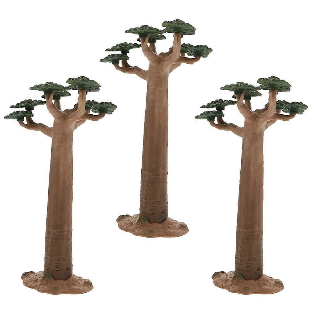 Monkey Baobab Tree Model for Sand Table Decoration 3Pcs Mini Plant Model