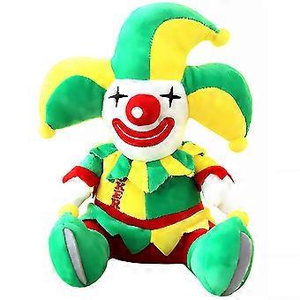 Decoratieve clownpop van pluche voor thuisgebruik, inclusief 1 groene pop.