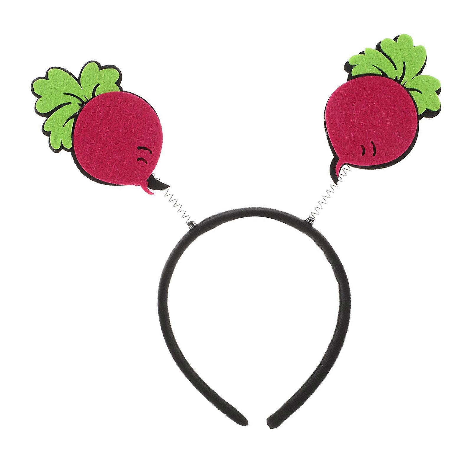 Vegetable Headband Radish Cloth Headwear for Decoration
