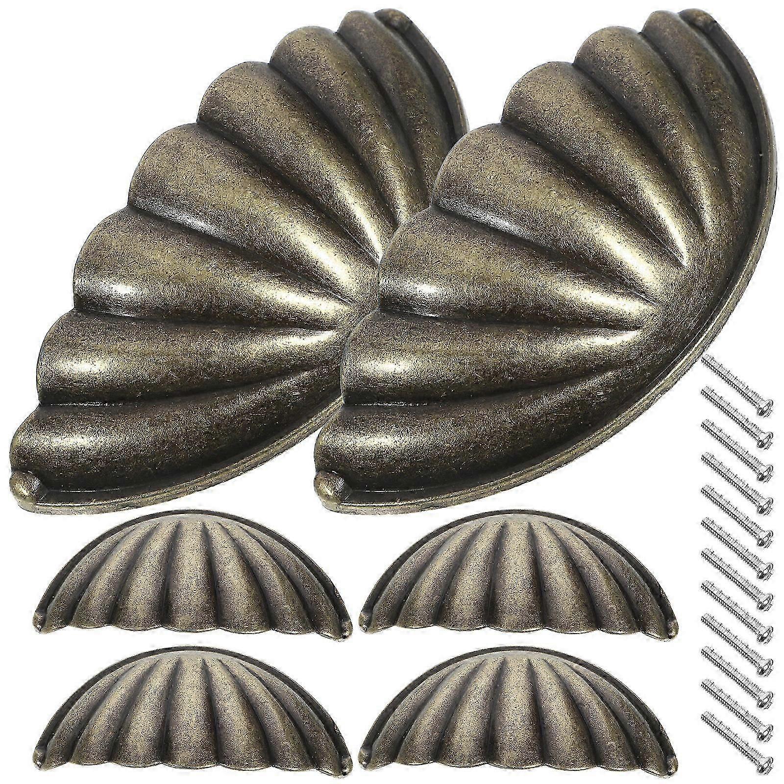 18Pcs Vintage Shell Shape Knobs Decorative Cabinet Drawer Handles