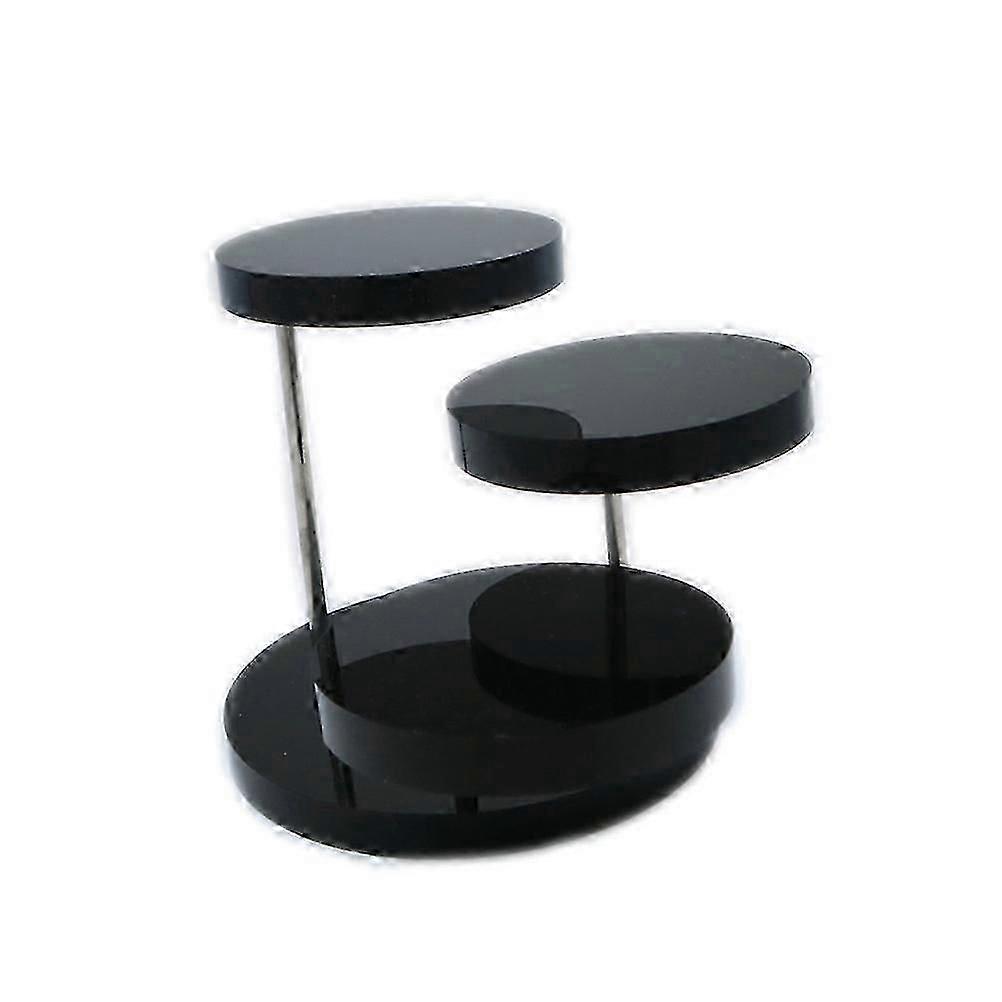 Black Acrylic Ring Display Stand for Display with Rotating Three Layers