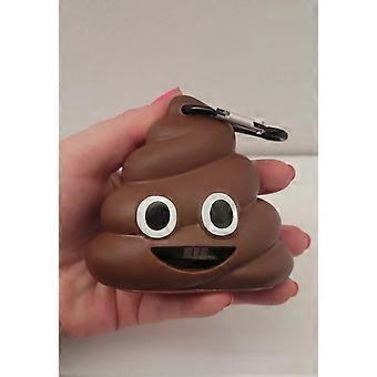 Emoji Dog Poop Bag Dispenser + 1 Roll - New