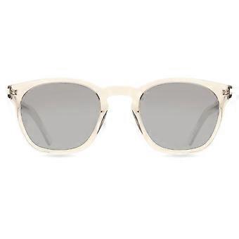 Okulary przeciwsłoneczne Saint Laurent SL 28 SLIM 006 Full Rim Beige Square Unisex UV3 Original