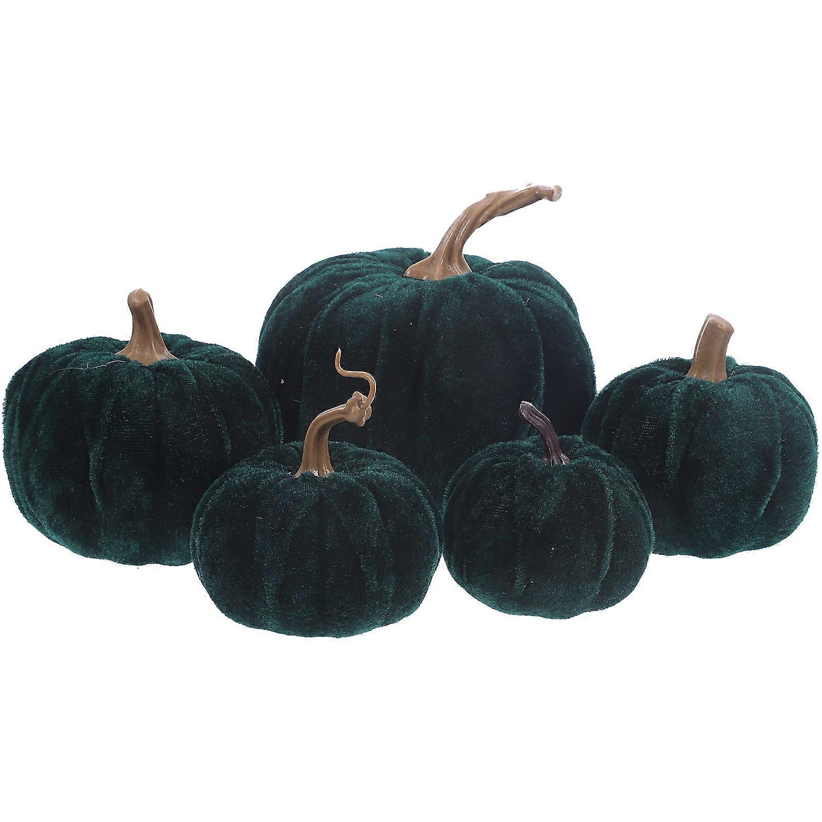 5pcs Simulated Pumpkins Decorative Pumpkins Thanksgiving Decorations