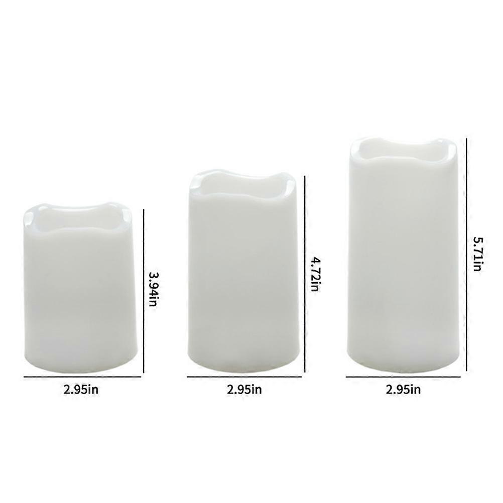 LED Candle Flameless Wax Candle with Timer 3Pcs Multi Function Color Changing