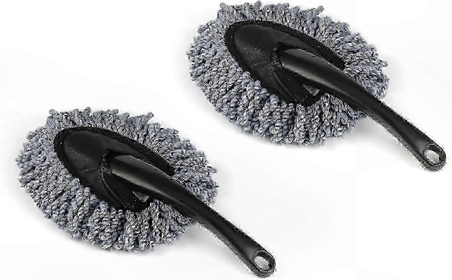 2 Pack Mini Microfiber Car Dash Duster Brush, Multi-Functional Car Cleaning Brush