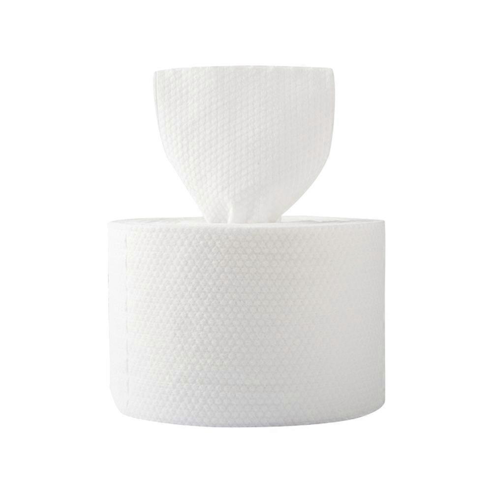 Lingettes démaquillantes jetables en coton, blanches, pour le nettoyage. Boîte de 1.