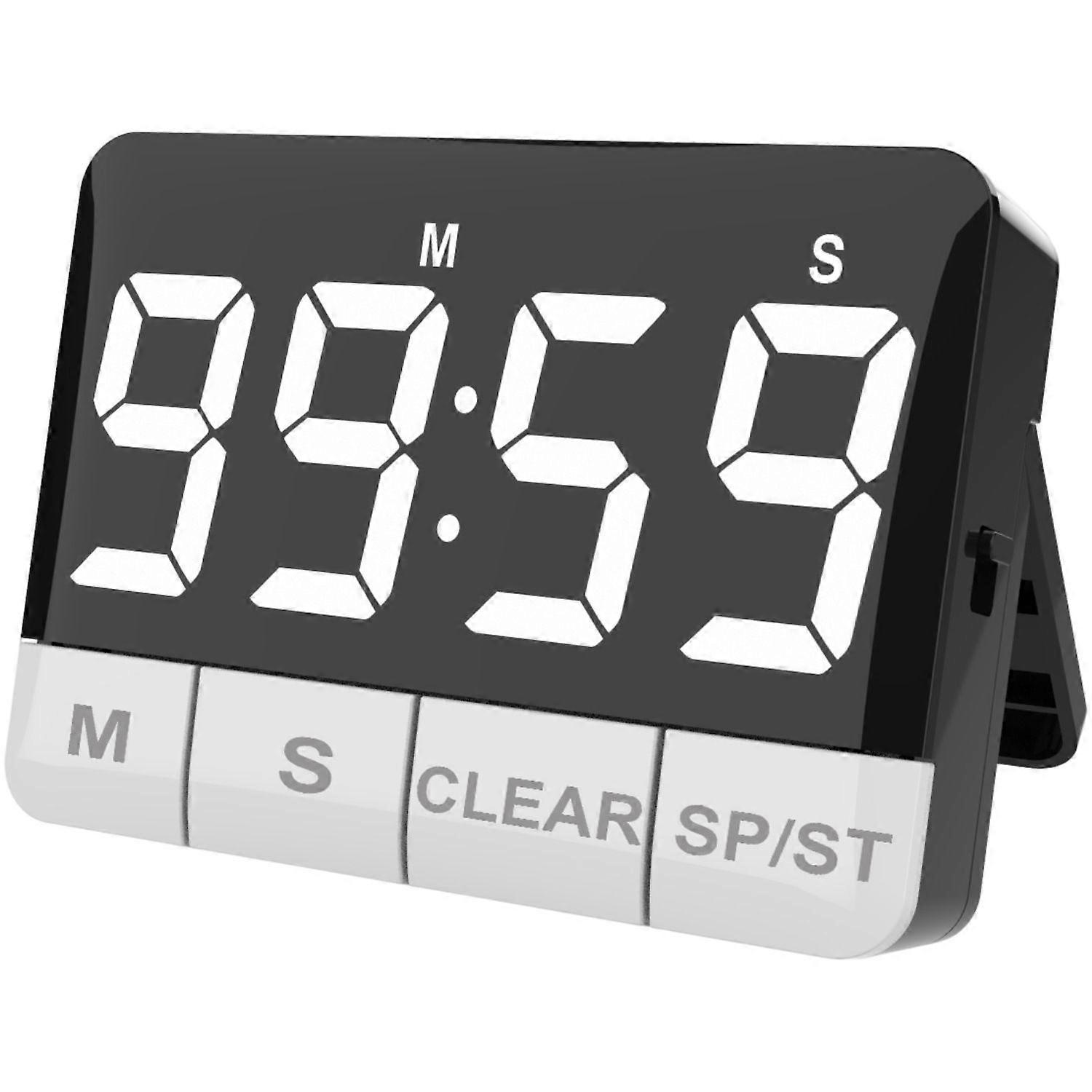 Useful Kitchen Timer, 120DB Loud Digital Kitchen Timer Countdown With Large LED Display, Count UP Countdown Magnetic Countup Timer For Cooking