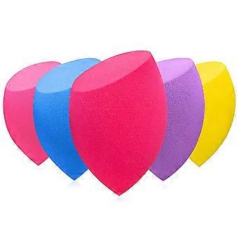 KATEA 5 Pcs Oblique Cut Makeup Sponge Set, Foundation Blending Beauty Sponge, Flawless for Liquid, Cream, and Powder, Multi-colored Makeup Sponges